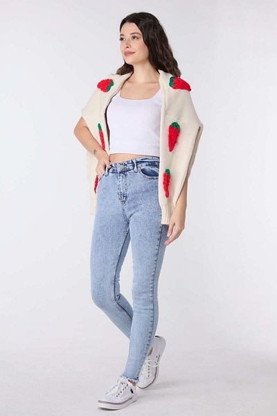 TOFİSA Blugi de damă Blue Skinny Lycra - Croială medie - 23657