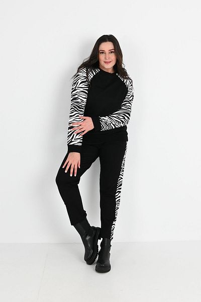 Koza Butik Γυναικείο Σετ Φόρμας Plus Size Printed 8048-24