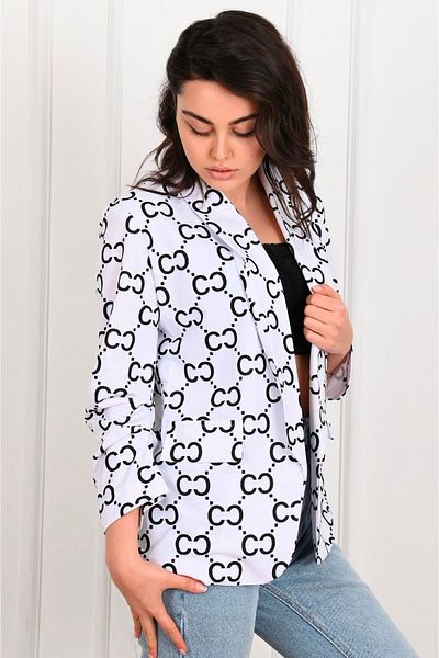 Koza Butik Patterned Women's Half Sleeve Jacket - 1035-22