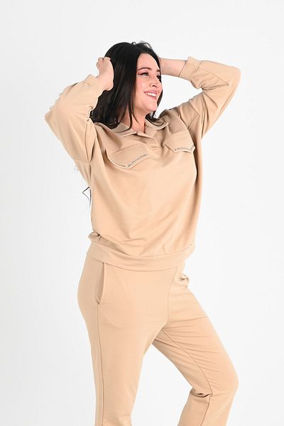 Koza Butik Γυναικείο Σετ αθλητικής φόρμας ισπανικού μεγάλου μεγέθους 8064-24