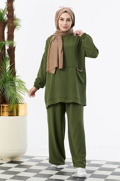 TOFİSA Tunikové kalhoty 10542-khaki