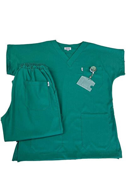 AtakUniform Likralı Unisex V Yaka Doktor ve Hemşire Forma Scrubs