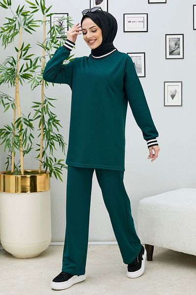 TOFİSA 11204-zumrut Tunic+pants