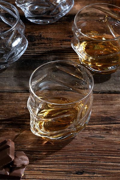 Glamis Selen Concept Storm Model Luxury Handmade Glass Cup Set of 4