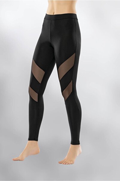 Momslab Crne ženske tajice - Diver Sa detaljima od tila