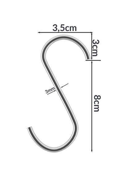 Catchme 8 Cm, Mutfak Kanca, S Kanca, Tel Pano Kanca, Metal Kanca, Makrome Kanca