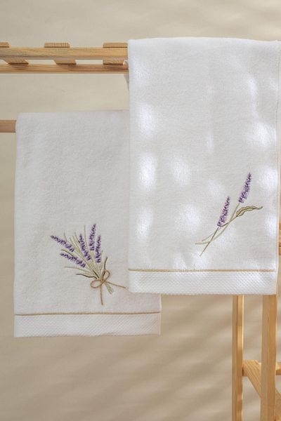 LAVENDIER Λεβάντα 50x80 Σετ με δύο πετσέτες χεριών/προσώπου 100% βαμβάκι