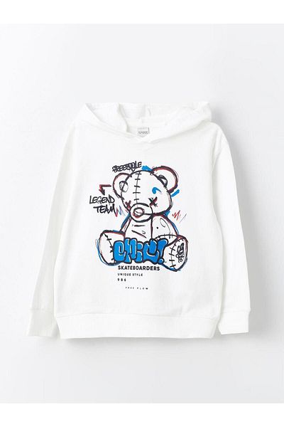 LC Waikiki Φούτερ για αγόρι εκρού Comfortable Fit