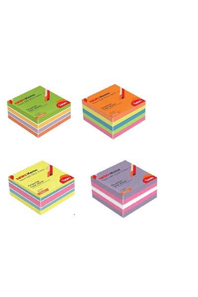 Noki Memo 75x75 Neon Adhesive Cube Block 450 Sf Set of 4