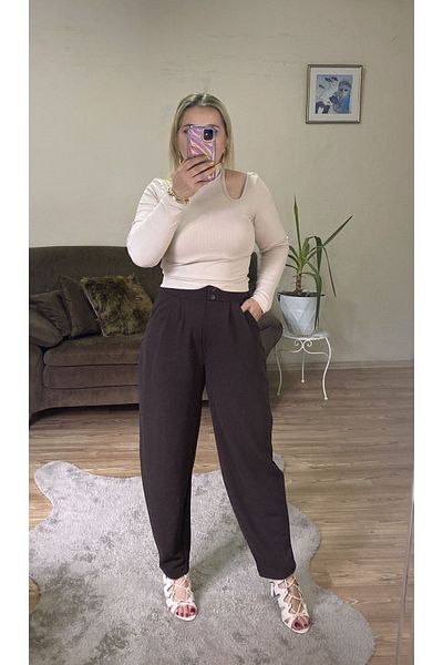 TUBA TOPTAŞ Crepe Carrown Pants