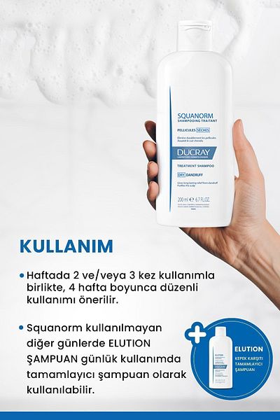 Ducray Squanorm 200ml Anti Dry Dandruff Shampoo