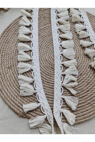 Esteks Dantel ve Tekstil Aksesuarları 5 Meters Decorative Cotton Fringe Strip
