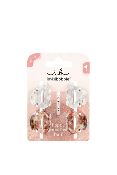 InvisiBooble 4 قطع من Invisibobble Clipstar Petit Bijoux S - مشبك شعر بمشبك