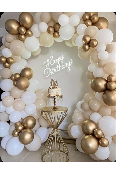 Aksesuar 80 Adet Gold Krom Beyaz Deniz Kumu Balon Zinciri Seti