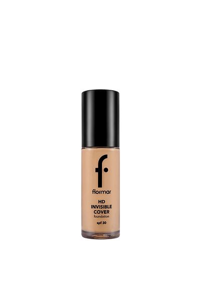 Flormar Invisible Cover HD Foundation with SPF30, 90 Gldn Ntrl
