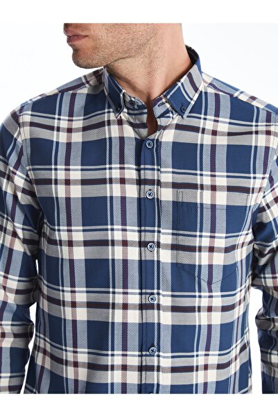 LC Waikiki Regular Fit Uzun Kollu Ekose Erkek Gömlek