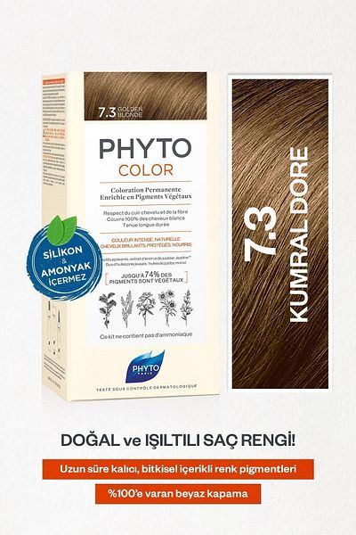 Phyto Phytocolor 7.3 Auburn Gold Ammoniakfreies, dauerhaftes pflanzliches Haarfärbemittel