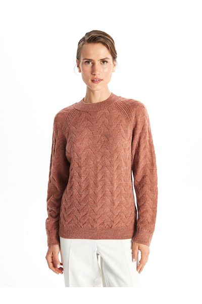 LC Waikiki Pulover de damă cu decolteu rotund cu model - W4gu77z8