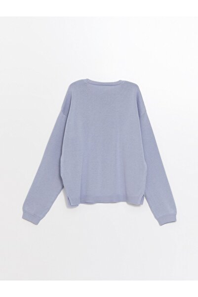 LC Waikiki Bisiklet Yaka Basic Uzun Kollu Kız Çocuk Triko Kazak