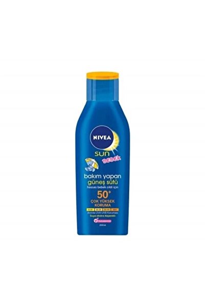 NIVEA Sun Spf 50+ Koruma Bakım Bebek Güneş Losyonu Hassas Cilt Güneş Kremi 200ml Çok Yüksek Koruma