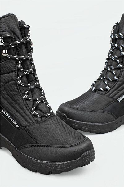 CARLA BELLA Αντιολισθητική σόλα Water Repellent Μαύρες Γυναικείες Μπότες Χιονιού 7610