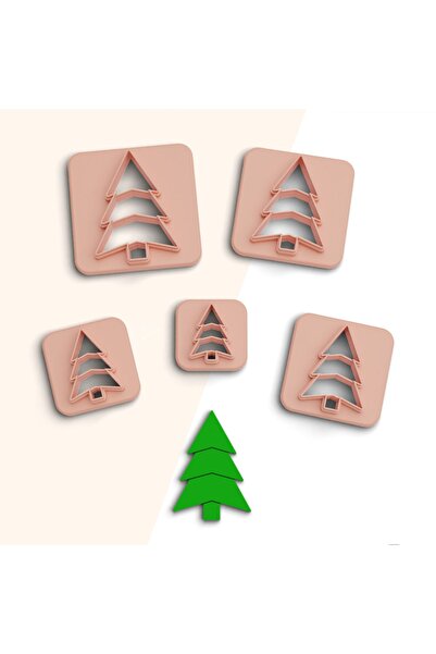 brocutters شجرة عيد الميلاد - قطع طين بوليمر، قالب مجوهرات وزينة سيراميك، 5 م...