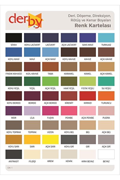 Derby Special Gri Deri Boyası 100 ml / Mont Eşya Çanta Kemer Cüzdan Ayakkabı Deri Boyası