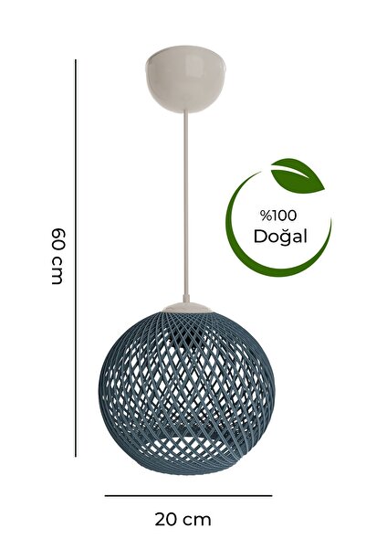 gökdağ group g g Balle Mavi Sarkıt Top Avize Beyaz Kablo