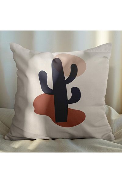 EJOYA Cactus Designed 4-Piece Pillow and Throw Pillow Case 45cm