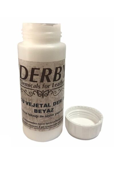 Derby Vejetal Vaketa Deri Için Örtücü Boya 100ml (leathercraft, Deri Hobi) Beyaz