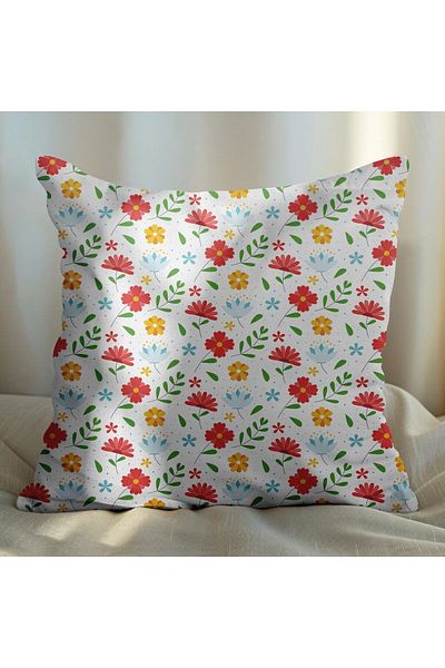 EJOYA Floral Designed 4-Piece Pillow and Throw Pillow Case 45cm