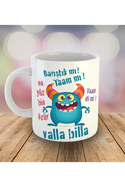 EJOYA Barıştık Mı ? On Yüz Bin Özür Temalı Kupa Bardak 80644