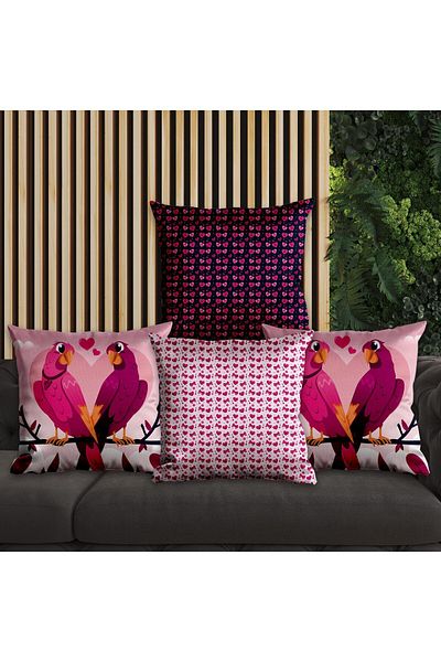 EJOYA Love Designed 4-Piece Pillow and Throw Pillow Case 45cm