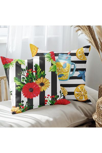 EJOYA Modern Designed 2-piece Pillow Set - 45cm Inside and Throw Pillow 113482