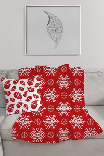 EJOYA Yeni Yıla Özel Yastık Battaniye Seti 106397