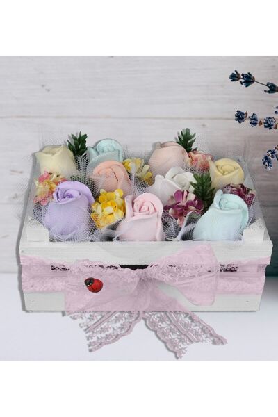 EJOYA Renkli Gül Bahçesi Kokulu Taş Aranjmanı 94646