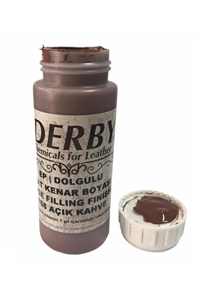 Derby Ep Silikonlu Deri Kenar Boyası Mat 100ml Leathercraft, Deri Hobi 168 Açık Kahve