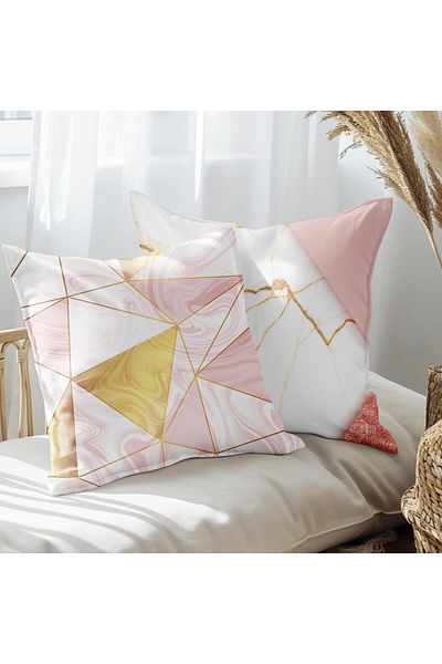 EJOYA Modern Designed 2-Piece Pillow and Throw Pillow Case 45cm