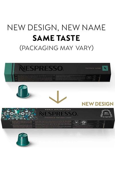 Nespresso Stockholm Fortıssıo Lungo 5 Box (50 Capsules)
