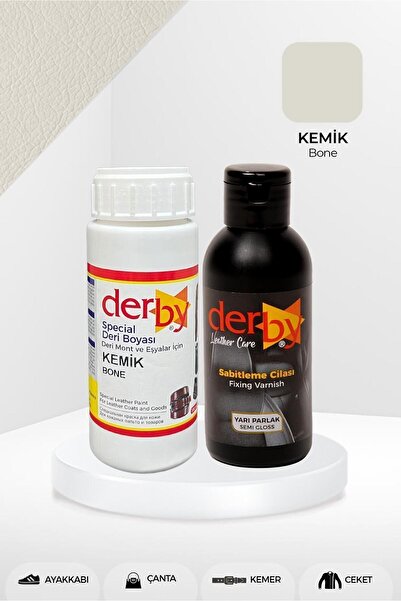 Derby Special Kemik Deri Boyası Ve Cilası 100 ml - 2'li Set / Mont Eşya Çanta Deri Boyası
