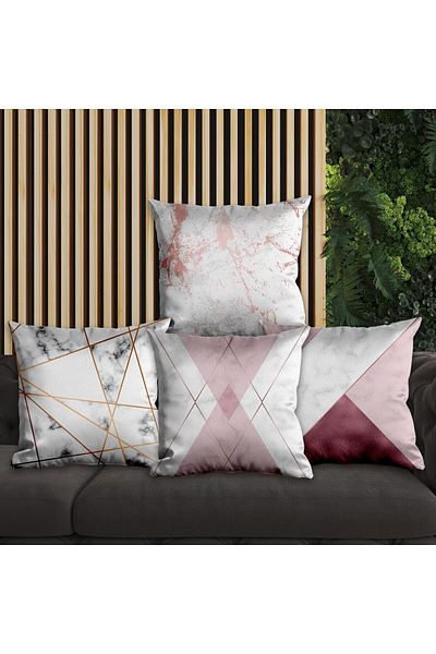 EJOYA Modern Designed 4-Piece Pillow and Throw Pillow Cover 45cm 113847