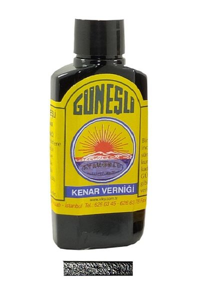 güneşli Tawny Brown Leather Edge Varnish Paint 100ml