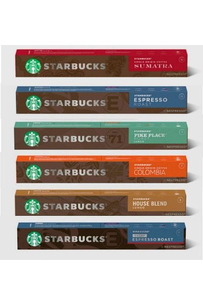 Nespresso Starbucks Trial Pack Compatible X6 Pack 60 Capsules