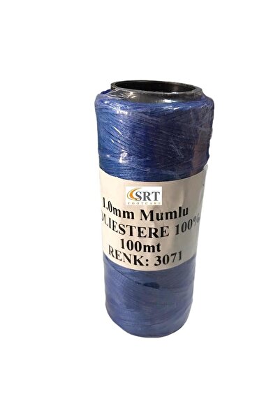 srtfootcare Deri El Dikişi Için Mumlu Iplik 1 Mm Saks Mavi 3071 100mt (LEATHE...