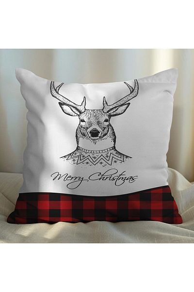 EJOYA New Year's Special Christmas Tree Designed 2-Piece Pillow and Throw Pillow Cover 45cm 113604