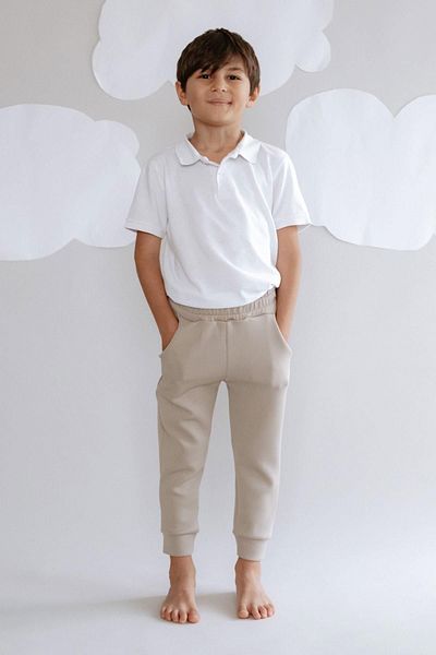 C&City Boy's Cuffed Leg Sweatpants 873 Stone