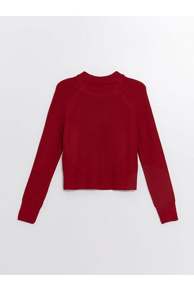 LC Waikiki Damen-Strickpullover mit Rundhalsausschnitt, einfarbig, langärmelig – W4fs30z8