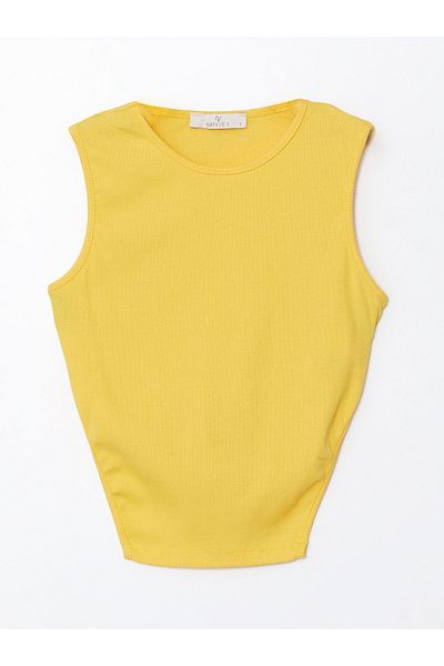 LC Waikiki Teksturowany damski sweter sportowy z okrągłym dekoltem