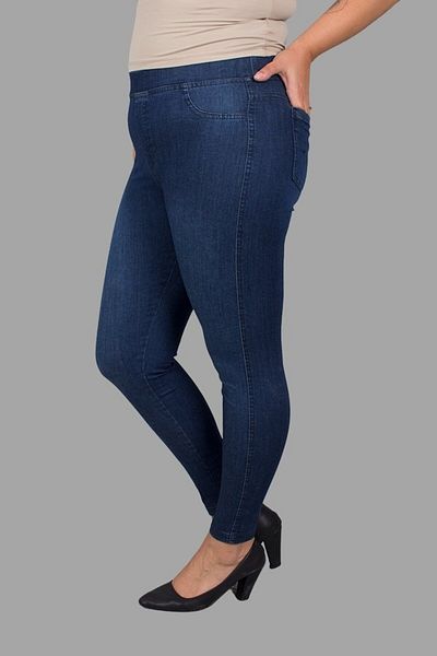 Truva XXL High Waist Full Lycra Plus Size Jeans - Navy Blue