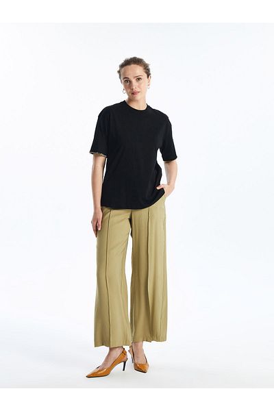 LC Waikiki Women's Comfortable Fit - Straight Palazzo Trousers